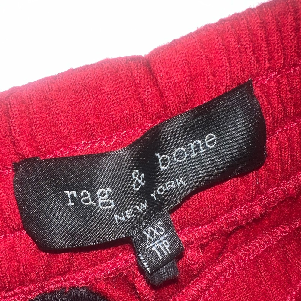 NWOT Rag & Bone Red Wylie Wool Track Pant - Picture 8 of 8